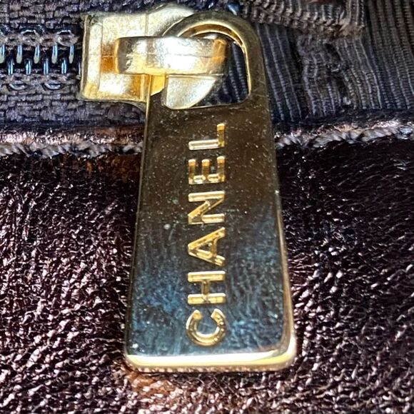Vintage Chanel Metalic Brown Leather Flap Messenger CrossbodyBag w/COA & Card - Picture 11 of 15